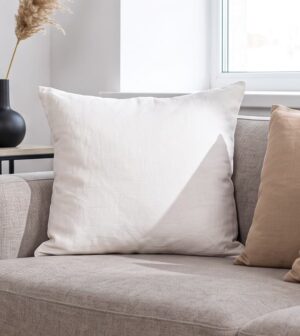 כרית מרובעת לבנה LINEN
